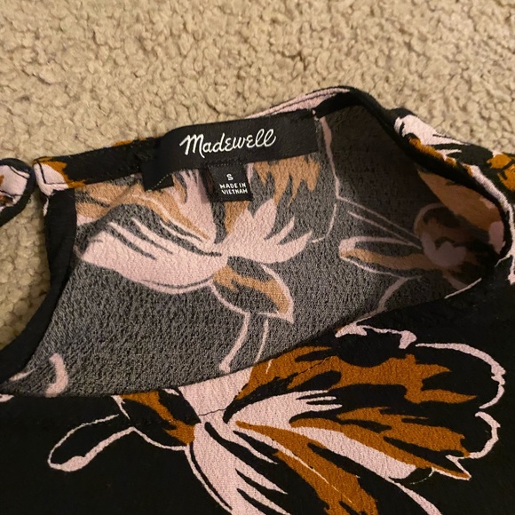 Madewell black floral blouse size small - Picture 4 of 5